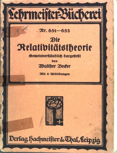 Die relativitätstheorie - die,