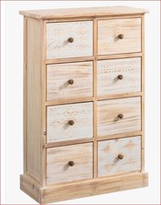 Kommode braun 54x80x25cm Heine 8 Schubladen natur/weiß UVP:269€ 16.9