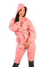 PVC Ganzanzug Regenanzug Gummi Gr. M-2XL rosa
