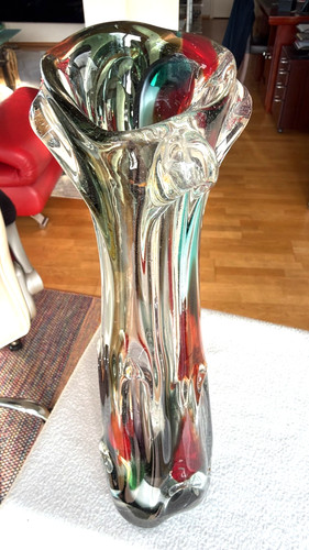 Große schwere glas vase - schwere,