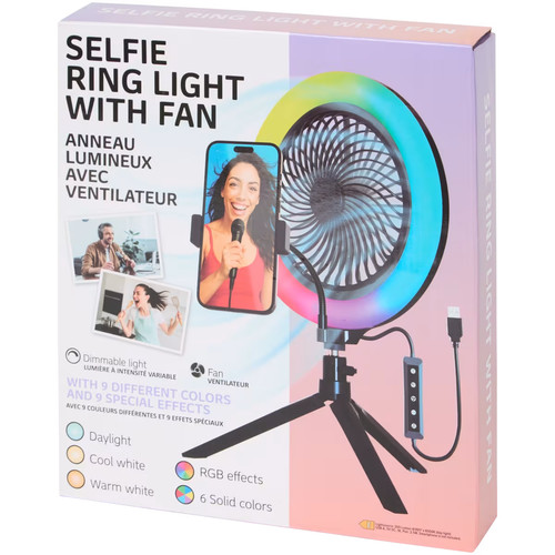 Selfie ringlicht mit lüfter - ringlicht,