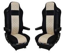 Truck seat covers black beige