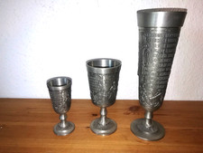 3 alte Zinnbecher Zinn