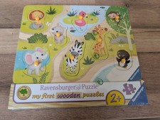 Neu Ravensburger Puzzle My First Wooden Puzzle 8 Teile Tiere