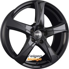 4x DBV 5SP 001 Schwarz Glänzend 6,5x16 ET43 5x108 Alufelgen 16 Zoll