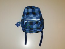 Kinderrucksack blau kariert ca. 30 x 20 cm von TCM