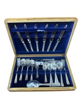 Kantinenbesteck versilbert - 50 teiliges Set - monogrammiert M