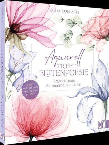 Aquarell trifft blütenpoesie - aquarell,