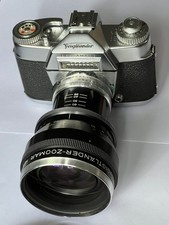 Voigtländer Bessamatic mit  Zoomar, Filter, Ledertasche, Behälter,Klemmring 