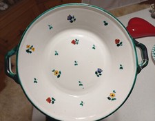 schöne Reifschüssel  Dm. 24,2 cm,   Hö. 5,5 cm   Gmundner Keramik - Streublumen