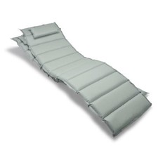 Divero 2x Liegenauflage Polster Kopfkissen Sauna Garten Terrasse gesteppt grau