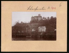 Ansicht Scharfenstein, Hufbeschlag & Wagenbau Adolf Gotmann unter der Burg 