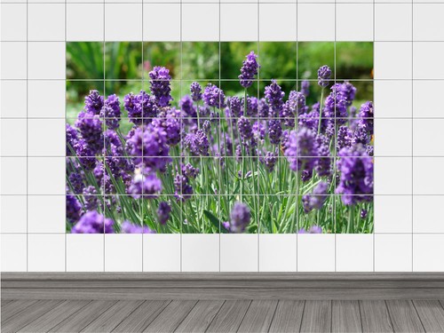 Fliesenaufkleber lavendel - fliesenaufkleber,
