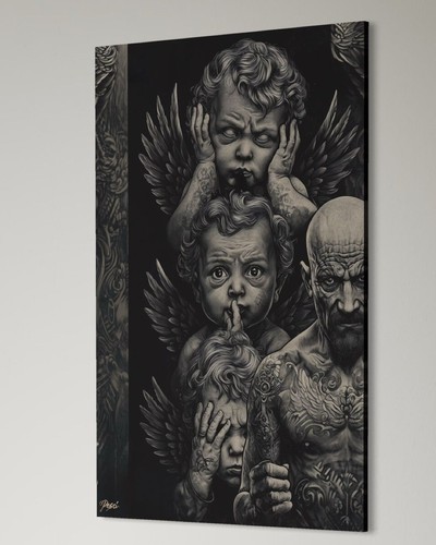 Dunkle engel tattoo kunst - dunkle,