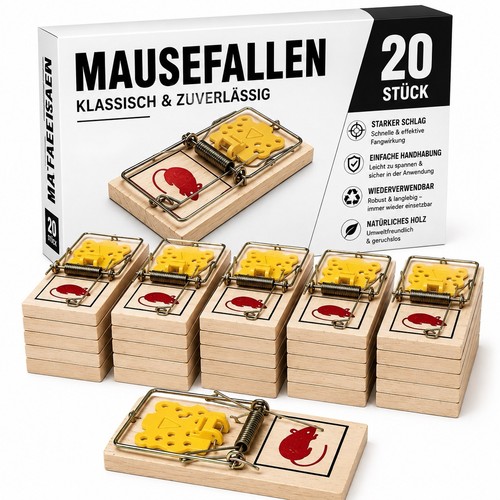 20x mausefalle schlagfalle - 20x,