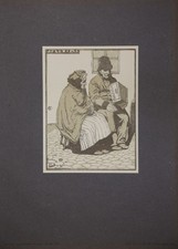 Emil Orlik (1870-1932): "Alt-Prag" Original-Farbenholzschnitt (1902)