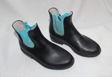 Reitstiefelette,  halbhohe Gummistiefelette, STEEDS schwarz mit türkis  Gr 31