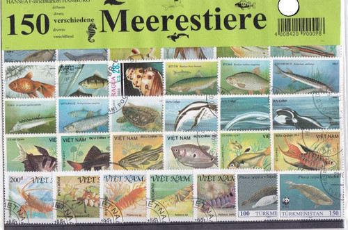 150BriefmarkenMeerestiere,Fisc