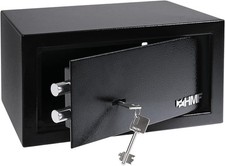 HMF Tresor Möbeltresor Doppelbartschloss schwarz Gr.M Geheimversteck 