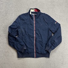 TOMMY HILFIGER Herren Jacke Bomberjacke Gr L Windbreaker Windjacke 16407 Blau