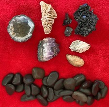 39tlg Mineralien-Set Dekosteine & Steine für HOTSTONE-Massage