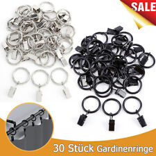 30x Gardinenringe mit Klammern