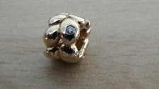 Pandora Charm 14kt Gelbgold und Diamant 750408D