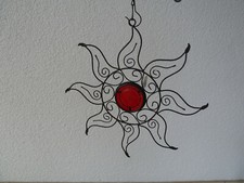 Gilde Eisenhänger HÄNGENDE SONNE, Eisendeko mit Kette zum Aufhängen