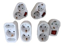 6 Teilig Schuko Stecker Doppelstecker Mehrfachstecker Adapterstecker Stecker 