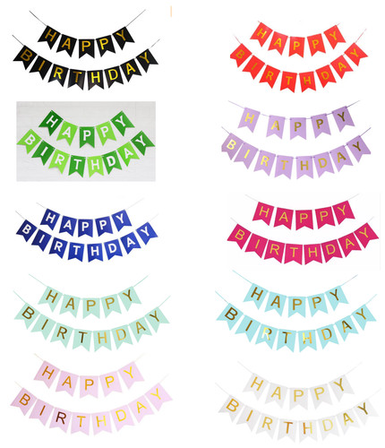 Happy birthday girlande - happy,