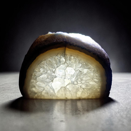 Achat-Geode-Teelichthalter