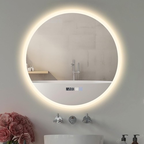 Badspiegel rund mit led - badspiegel,