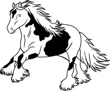 Aufkleber Pferd Tinker Motiv