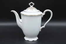 Seltmann Weiden Marie Luise Kaffeekanne Kanne weiß Goldrand Porzellan H 25 cm