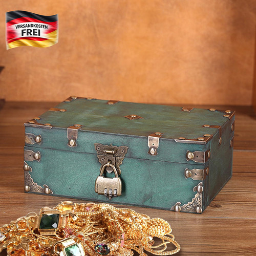 Vintage grün schatzkiste holz - grün,