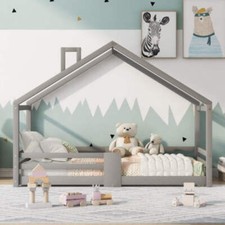 Kinderhausbett aus kiefer - kinderhausbett,