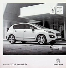 227896) Peugeot 3008 Hybrid 4 - Preisliste & Extras - Prospekt 10/2003