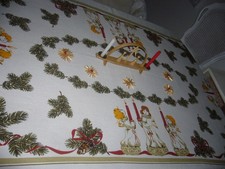 (60 erJ.)alte DDR Vintage Weihnachts-Tischdecke kultige Ostalgie TischDekoration