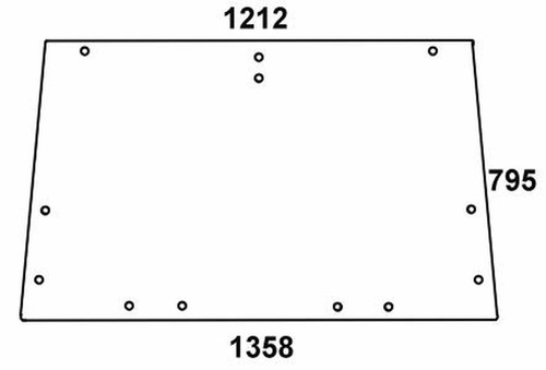 Frontscheibe case 3232781r1 - frontscheibe,