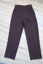 Tweed Damen Stoff Hose braun Gr. 36 S