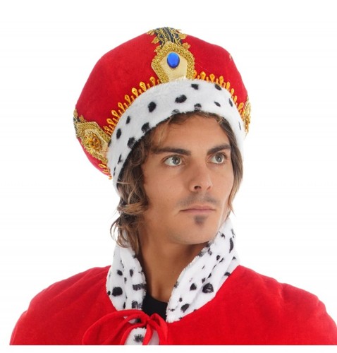 Samt krone könig - rot, prinz