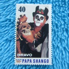 PAPA SHANGO Briefmarke Stamp BRAVO WWF WRESTLING