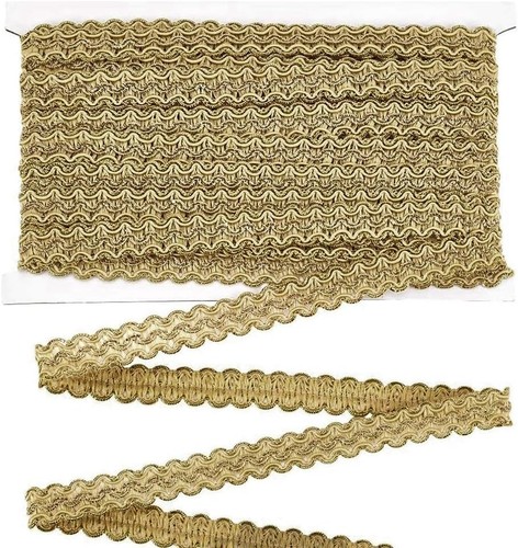 Goldene metallic gewebte borte - goldene,
