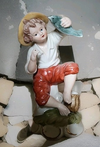 Sammler figur porzellan junge - figur,