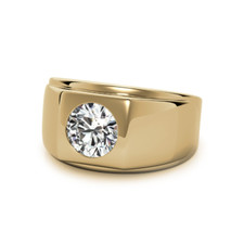 14K Gelbgold Herren runder