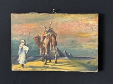 Ölgemälde Beduine mit Kamel