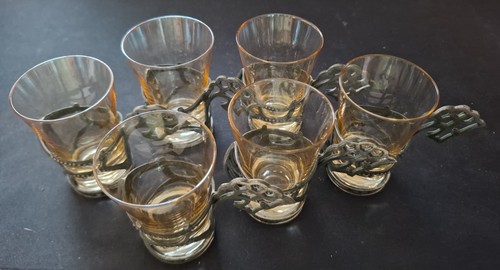 Vintage schnapsgläser mit - 6, x