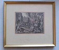 Matthäus Merian (1593-1650) Bibel Szene Kupferstich Tod des Königs Simri