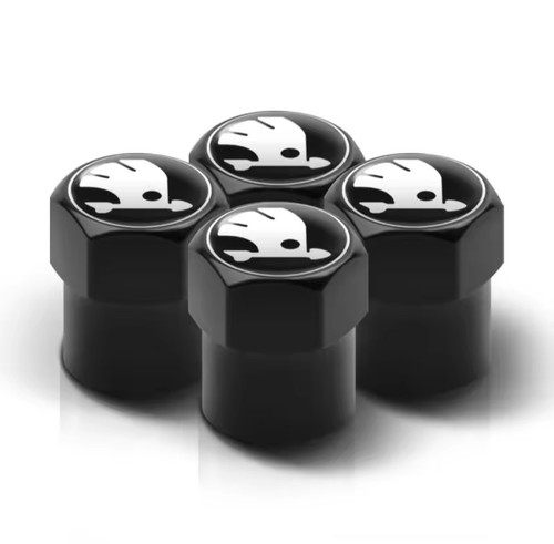 Ventilkappe schwarz - 4x,
