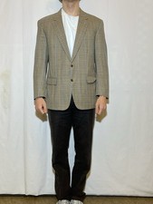 Pierre Cardin Anzug Sakko Blazer Jackett Jacke Beige Schwarz Gr L XL